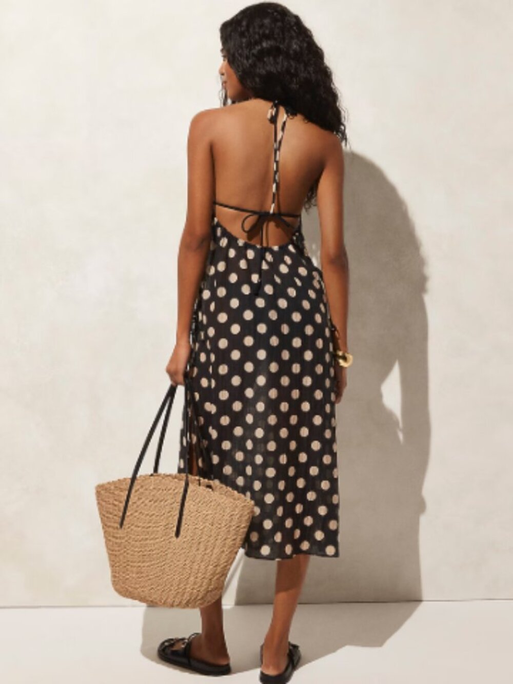 JCREW - NWT Swim Cover-Up - Crinkle side-tie dress in dot print. XXS - Picture 3 of 6